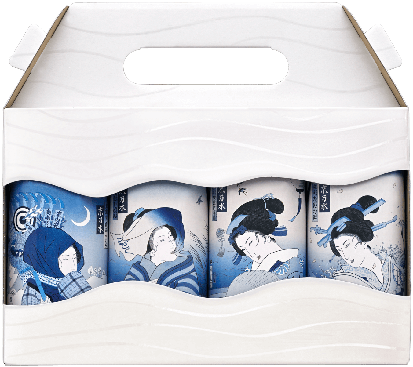 Kyoto Ukiyoe Water Series Set of 4 Cartons of Mineral Water(330ml each)